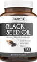 Svart Seed Olje - 120 Softgel Kapsler Hud Helse (Non-GMO & Vegan) Kaldpresset Nigella Sativa Produserende ren svart kuminfrøolje med vitamin E - 500mg Hver, 1000mg per 2 Kapsel servering