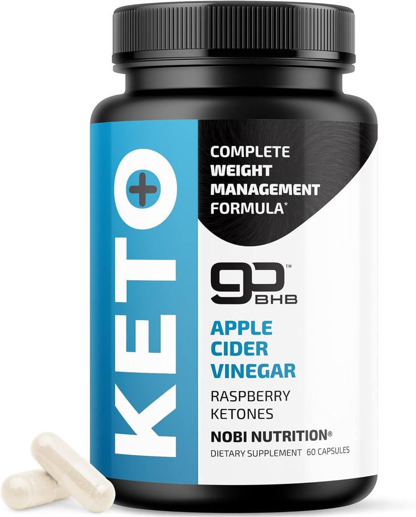 Keto piller med Apple Cider Vinegar, Moder & BHB 1000mg GoBHB eksogene ketoner og bringebær ketoner for metabolisme, Ketose & ACV keto diett støtte