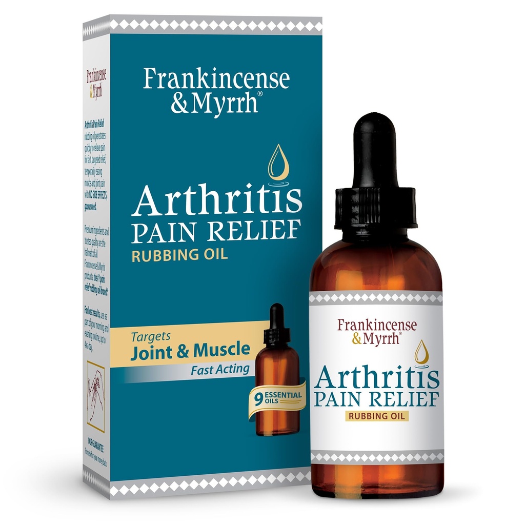 Frankincense og myrra ledgikt smerte relief Rubbing Olje – ledgikt smerte lempelse med Frankincense essensiell olje for Sciatica, nedre rygg, hals, hender, kne, ledd og skulder, 2 floz. - 1 pakke