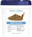 Smarte og enkle MSM Pellets | Hjelper Administrere Effekter av stress | Hestetilskudd Aids i Cellular og Tsue Styrking | 56 Serveringer | 2,4 lb Bucket