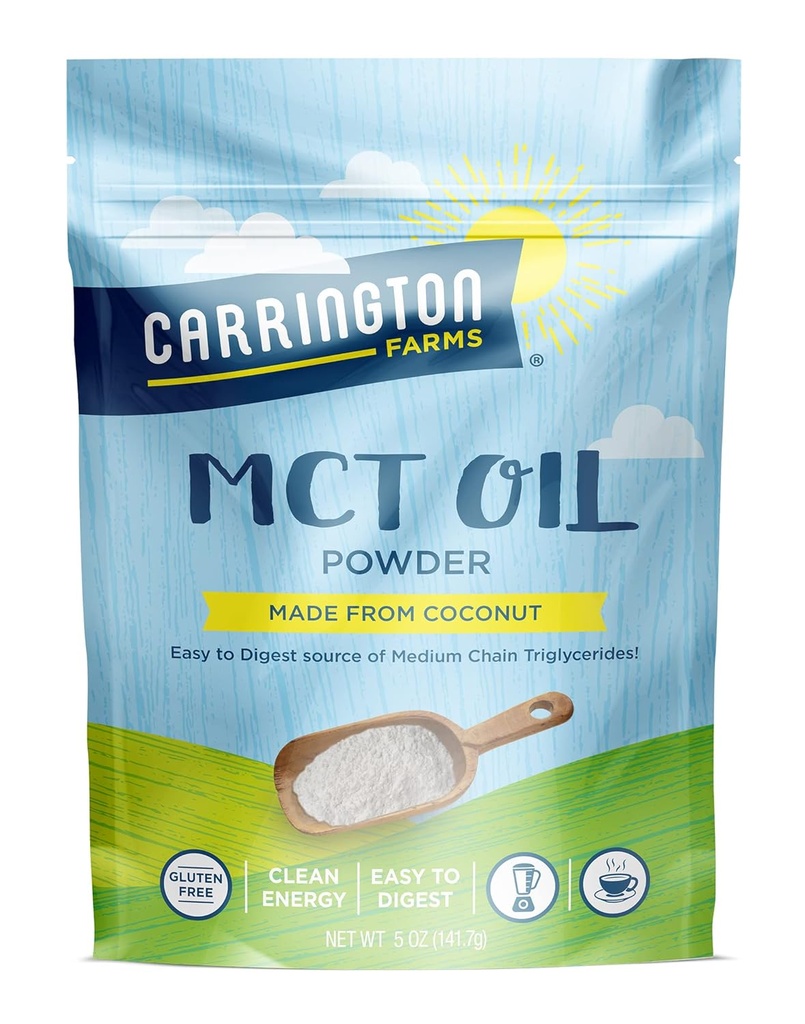 Carrington Farmer – Økologisk MCT oljepulver – Glutenfri, Hexanfri – NON GMO – Ketovennlig og mykfri