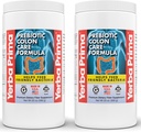 Yerba Prima Prebiotic Colon Care Formula, 20 oz pulver (pakke med 2) med FOS - Naturlig Psyllium Fiber, Magnesium, Selenium - Ikke-GMO, Glutenfri, Vegansk Daily Supplement - for menn og kvinner