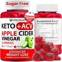 Keto ACV Gummies Avanserte vekttap - Sugar Free ACV Keto Gummies - Gummy Supplement for kvinner og menn - Detox - Apple Cider Vinegar - Apple Flavor
