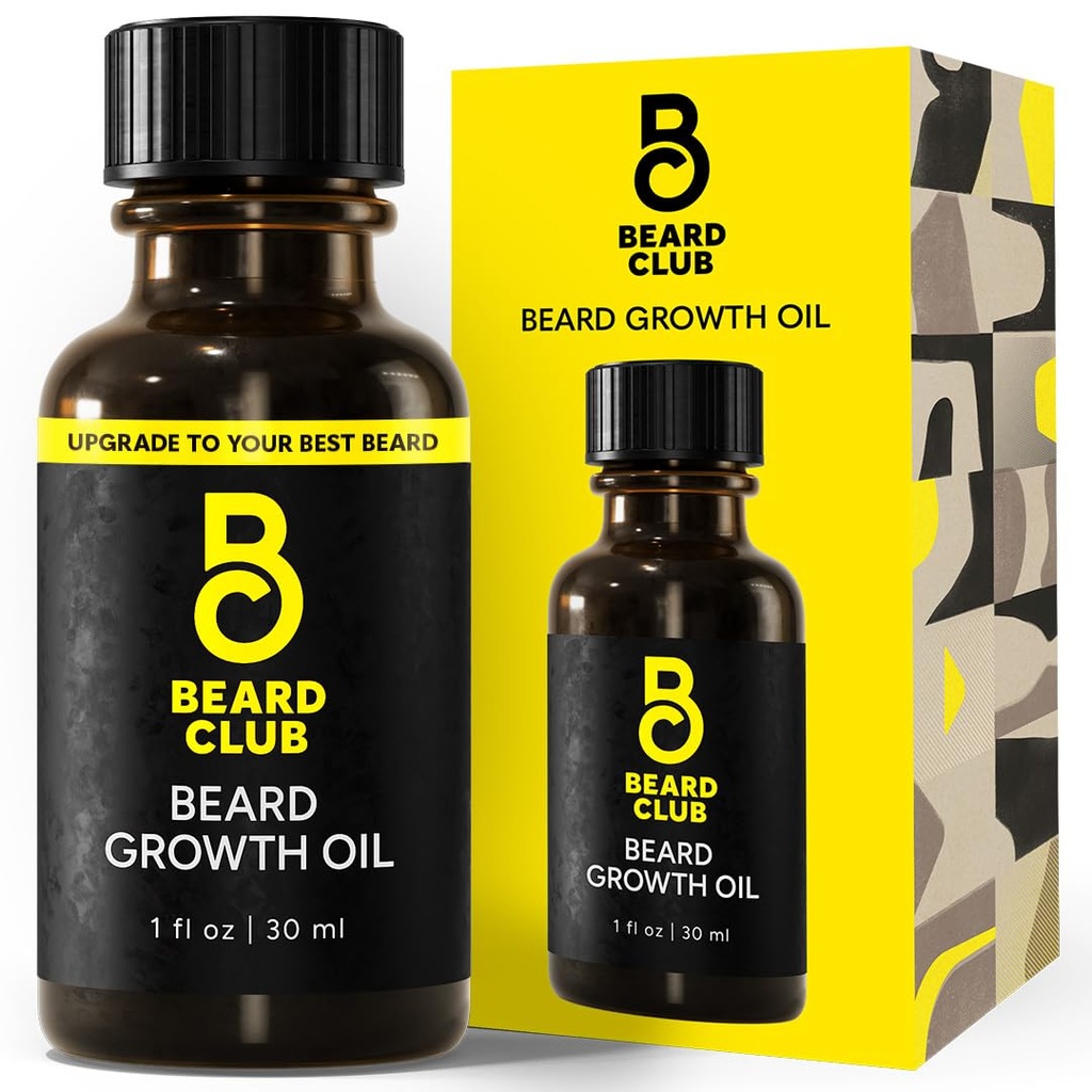 Skjeggklubb - Skjeggvekst Serum med naturlig Castor, kokosnøtt og avokado å vokse en tykkelse, Fuller Beard, Fyll i patcher og stimulere sunnere ansiktshårvekst