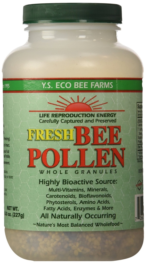 Y.S. Organics Fresh Bee Pollen Hele Granules, 8 Ounce
