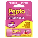 Pepto Bismol Pocket Chewable Tabletter for hemmighet, Heartburn, Indigestion, Upset Mage, og diarrea - 5 Symptom Fast Relief, Cherry Flavor 24 ct