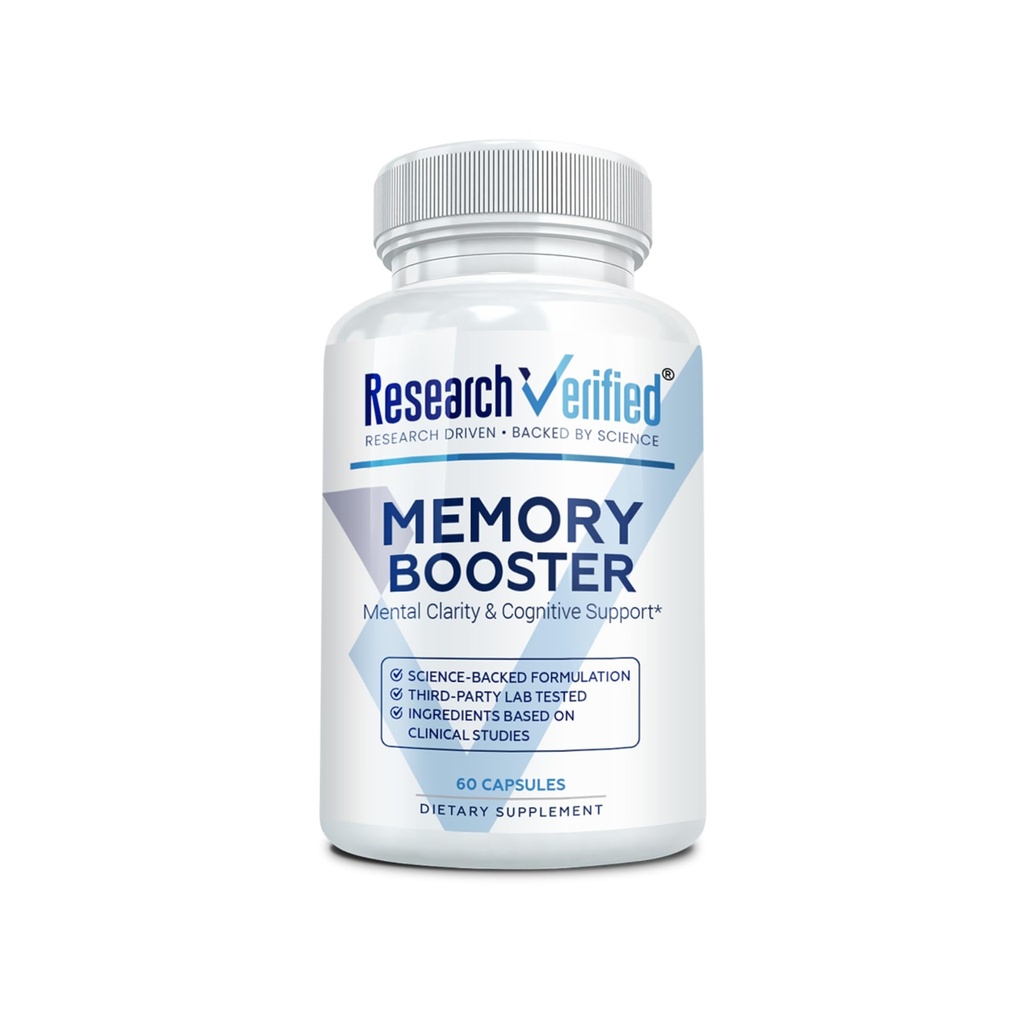 Forskning Bekreftet minneforsterkning - Nootropic Supplement - Forbedre kognisjon og minne - Lions mane, Ginkgo Biloba, BioPerine - 60 kapsler - Ikke-GMO - laget i USA