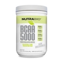 NutraBio BCAA 5000 pulver - Fermented grened kjede Aminosyrer for muskelvekst og gjenoppretting - Naturlige Flavors, Søtstoffer, og Fargestoffer, Vegan, Glutenfri - Uslavored, 60 Services