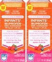 Rite Aid Infanters Dye-Free Ibuprofen Dråber, Berry Flavor, 50 mg - 2 Verdipakke | Infantert smerte Reliever | for babyer alder 6 til 23 måneder | Oral suspensjon 50 mg per 1,25 ml | Glutenfri