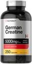 Horbaach Tysk Kreatin Monohydrat | 5000 mg | 250 pulver kapsler | Ikke-GMO & Glutenfri Supplement
