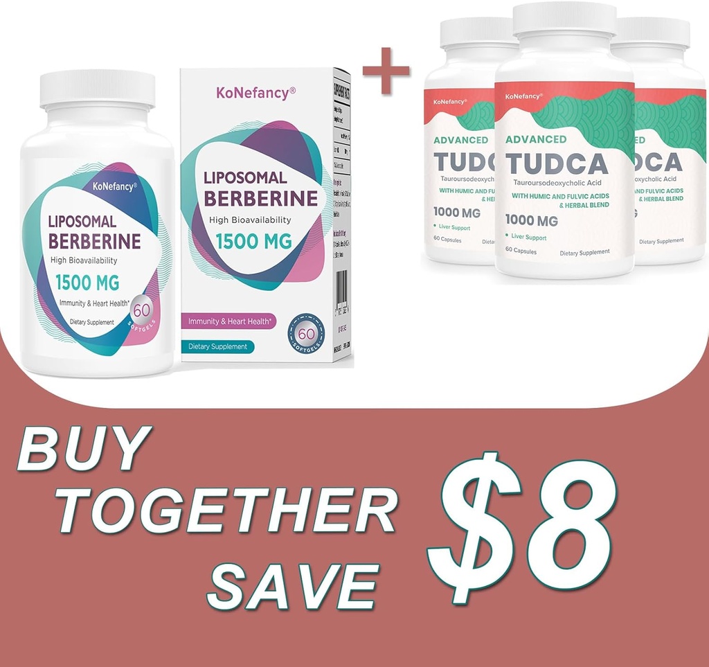 Optimer helsen din med TUDCA Complex 3Pack og Liposomal Berberine 1500mg Bundle