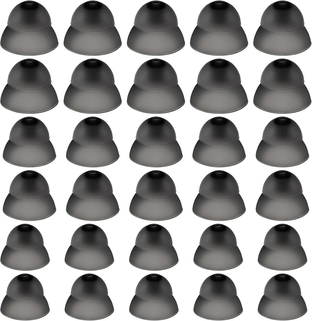30 stk Dome Høreapparat Silikon høreapparat Domes høreapparat Power Medium Power Små lukkede øre tips høre direkte stor kraft for hørselsresound tilbehør (svart)