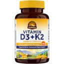 Vitalitown Vitamin D3 K2 Supplement, vitamin D30000 IU vitamin K2 (MK7) 200 mcg, 90 mcg, 90 mcg, ikke-GMO, ingen gluten og soya, for bein, tenner, immun og hjerte helse