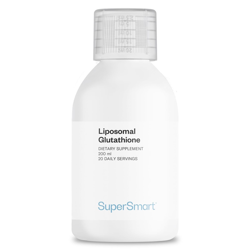 Supersmart - Liposomal glutathion flytende 900mg per dag (høy potens) - høy biotilgjengelig form av glutathion - forbedret antioksidant med vitamin C | Ikke-GMO & Glutenfri - 200ml - 20 Services