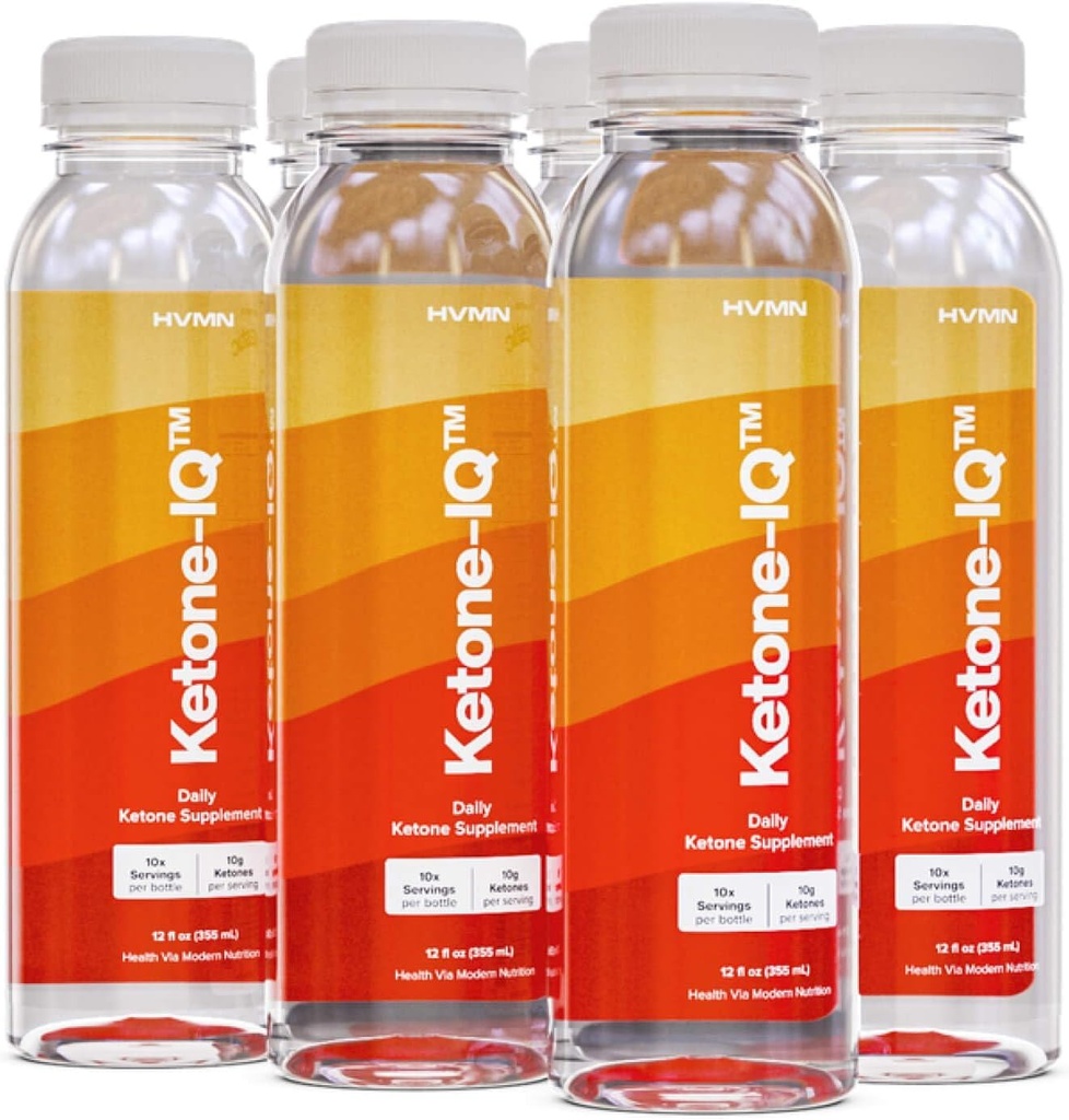Ketone-IQ - Få drivstoff fra ketoner. Ingen sukker, ingen salt, ingen kaffe. 60 serveringer av drikkelige ketoner til raskt å heve keton nivåer. Ny og forbedret formulering! (6 ct)