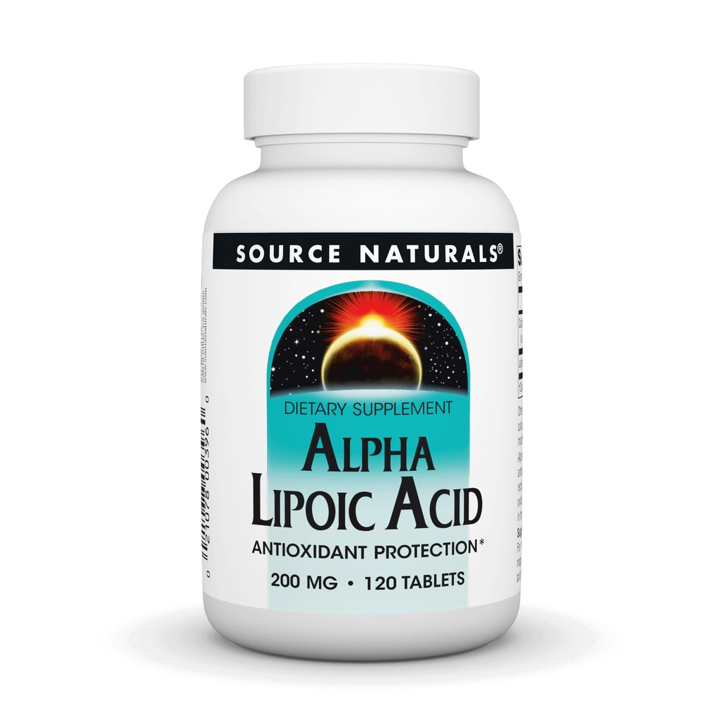 Kilde Naturals Alpha Lipoic Acid 200 mg støtter sunn sukkermetabolisme, leverfunksjon og energigenerasjon - 120 tabletter