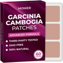 MONIER Garcinia Cambogia Patches (Pack of 60) - 100% naturlig patch for kvinner og menn - med B12 & Kalium - Energi, Fokus og kroppsstøtte - Forbedret formel