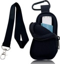Holder Neopren Reise tilfelle for Astma Inhaler, Handy Mini Bag for innhaler for alle aldre, Inhaler ikke inkludert (svart)