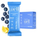 MenoWell Menopause Protein Bars for kvinner, vektkontroll støtte, fersk blåbær sitron, 25% daglig fiber, plantebasert, 7g protein, 1g tilsatt sukker, 10 greve (pakke av 1)