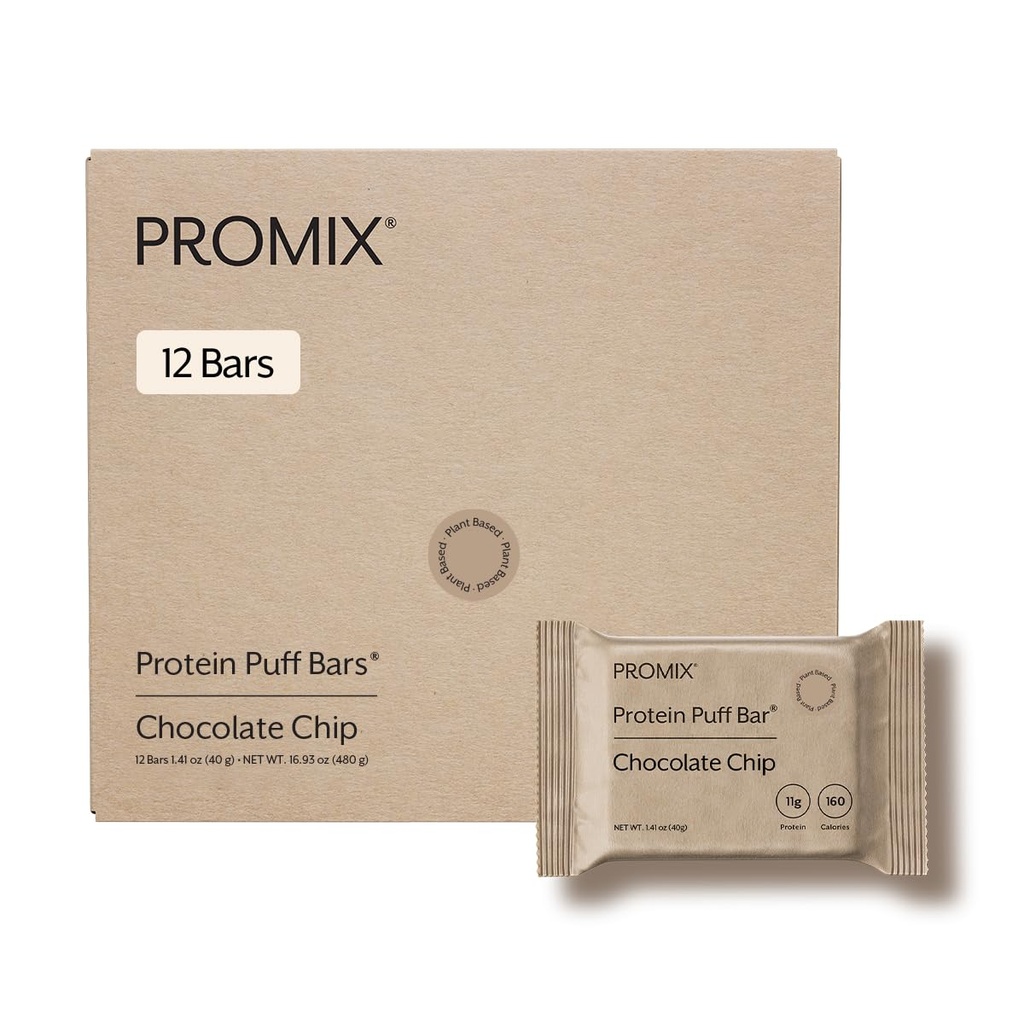 Promix Ernæring Vegansk Protein Puff Barer | Høyt protein, lav Calorie Marshmallow Crispy Behandle | Kosher, soya gratis - sjokolade