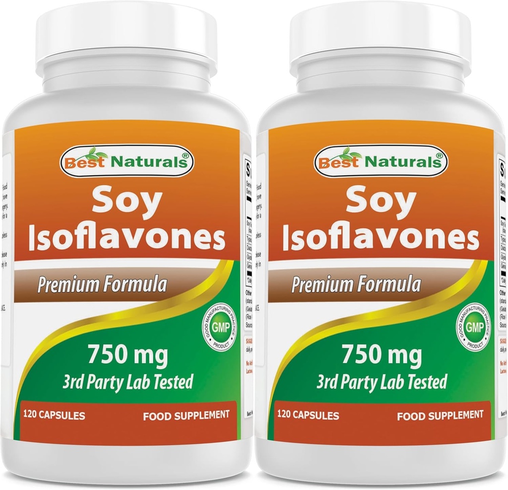 Best Naturals Soya Isoflavoner 750 mg 120 kapsler (120 greve (pakke på 2))