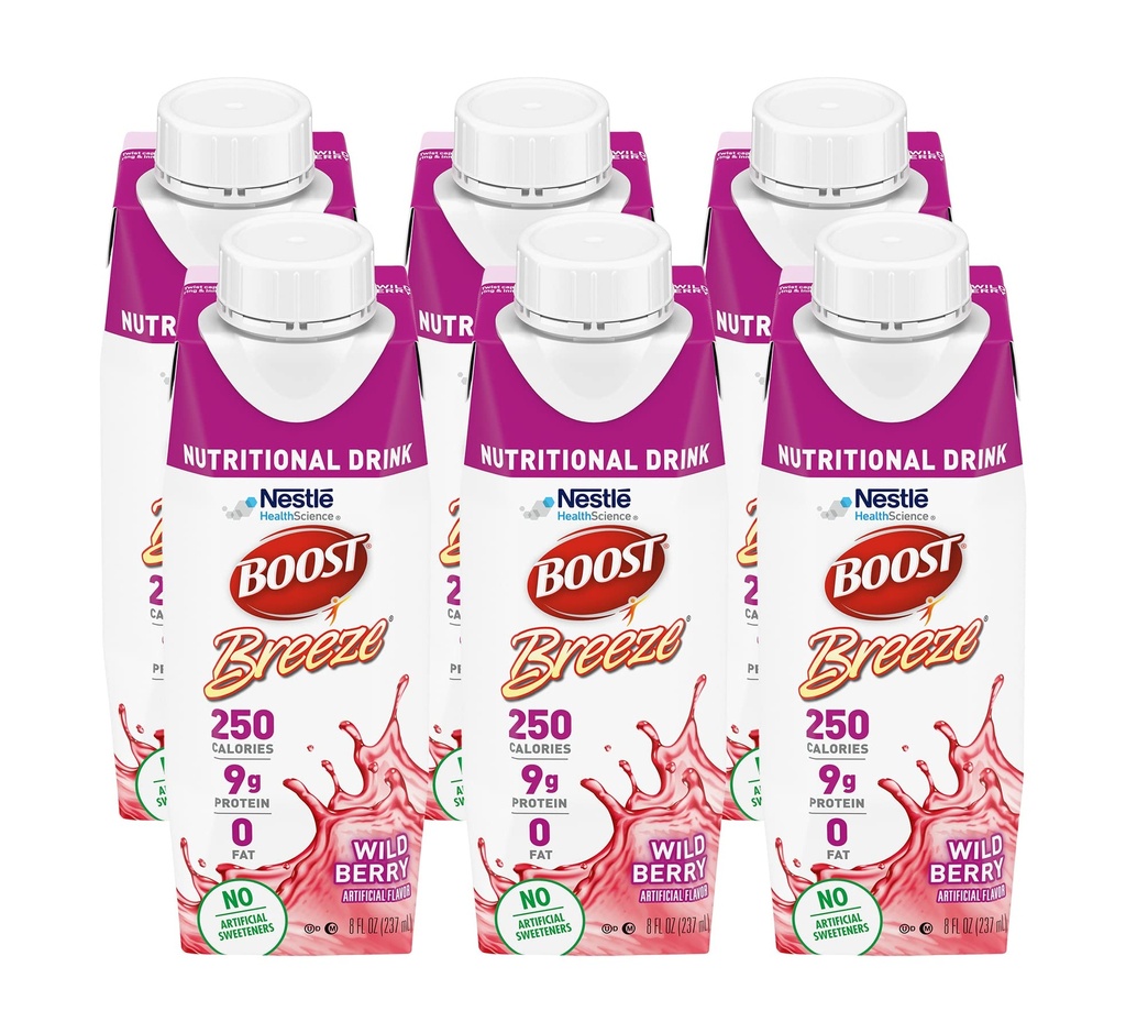Boost Breeze ernæringsmessig drikke Wildberry, 8 Fl Oz (pakke med 6)
