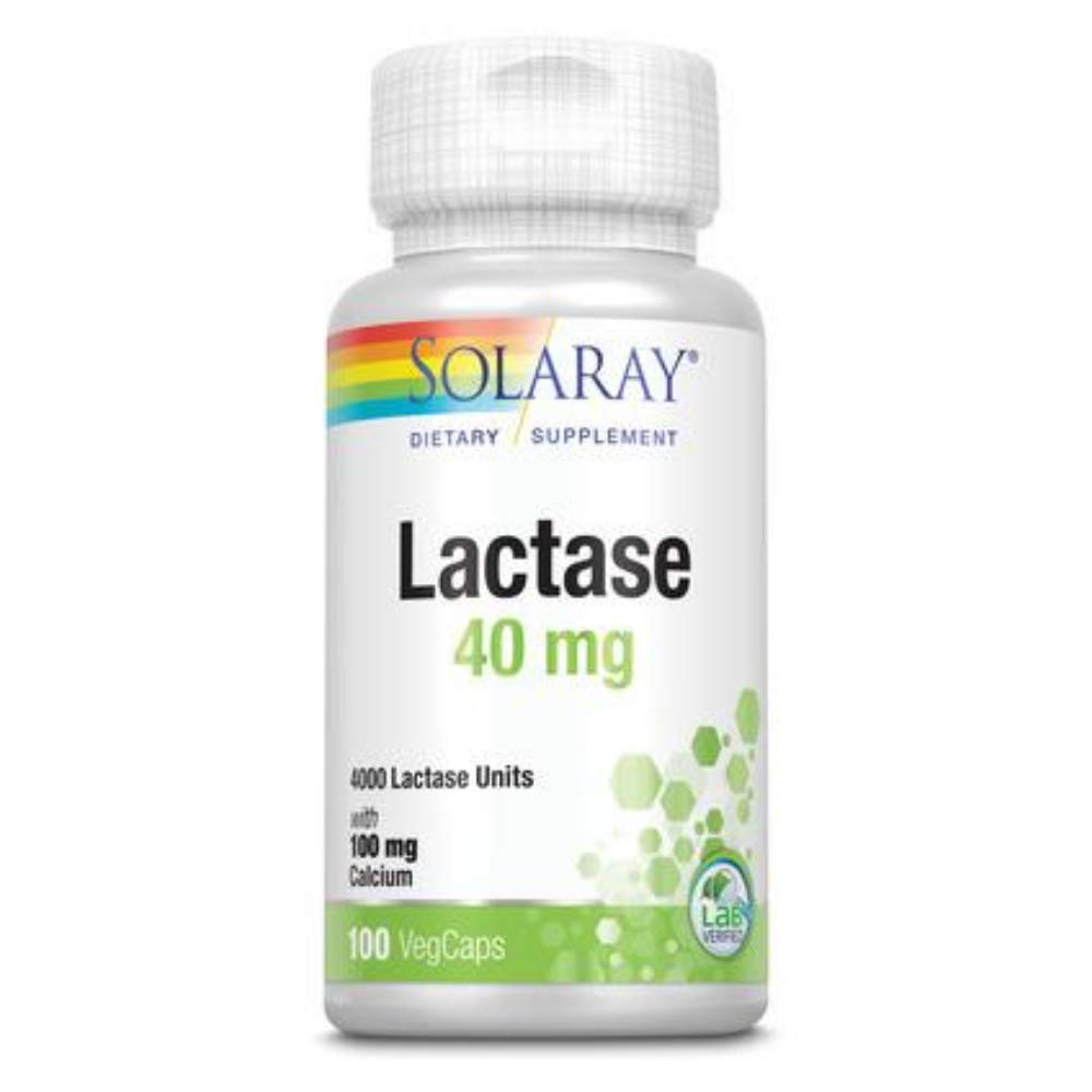 SOLARAY Lactase Capsules, 40mg | 100 greve