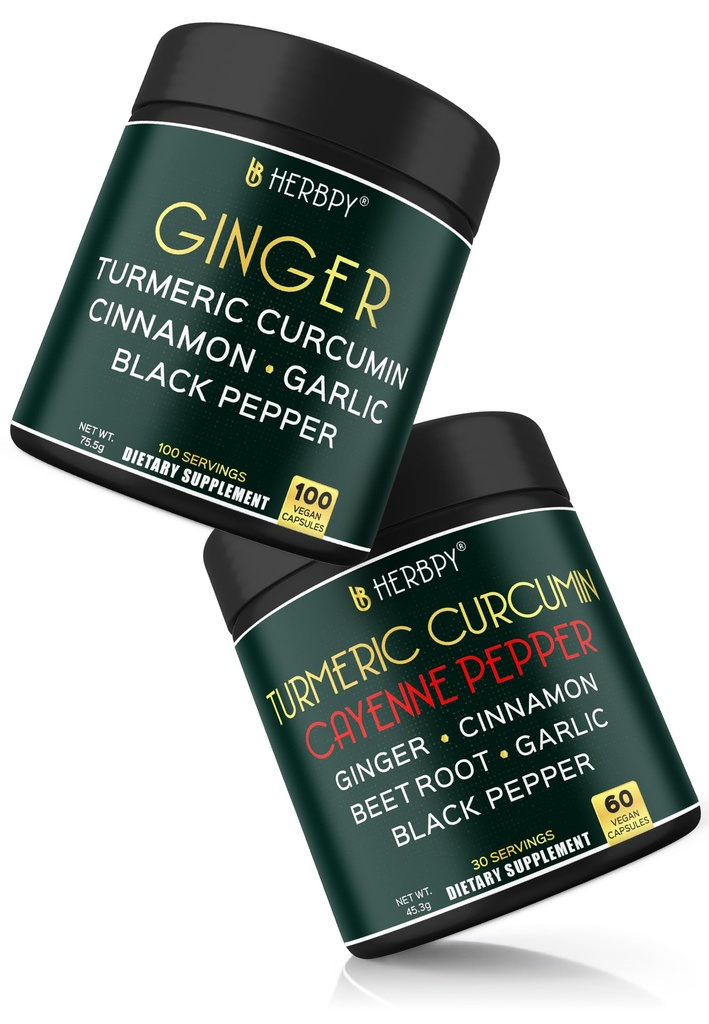 Bundle 7in1 gurkemeie curcumin Supplement & 5in1 Ginger Supplement