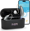 Høreapparater (ikke forsterkere), Bluetooth-oppladbare høreapparater for eldre voksne, superior lydkvalitet OTC Smart Høreapparat med støyavbestilling, Bluetooth-aktivert og app-kontroll, 4 moduser