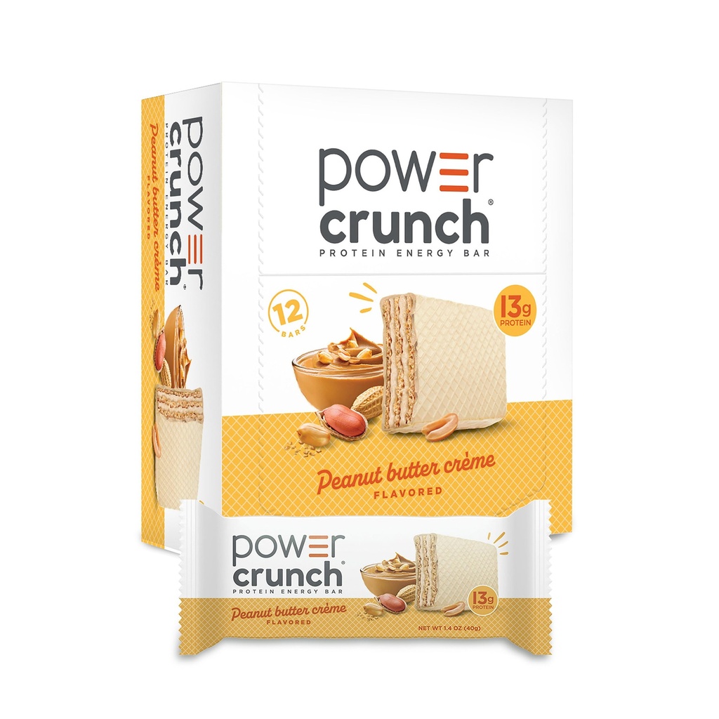 Power Crunch Protein Wafer Barer, høyproteinsnacks med Delicious smak, peanut Smør Crème, 1.4 Ounce (12 greve)