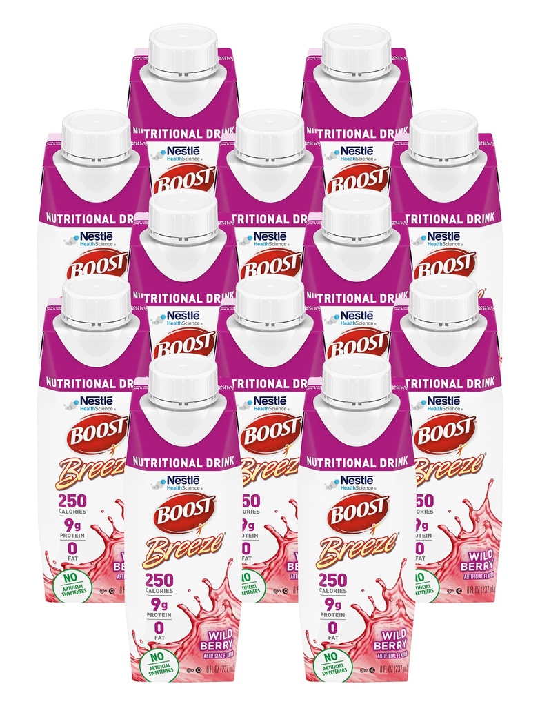 Boost Breeze ernæringsmessig drikke Wildberry, 8 Fl Oz (Pack of 12)