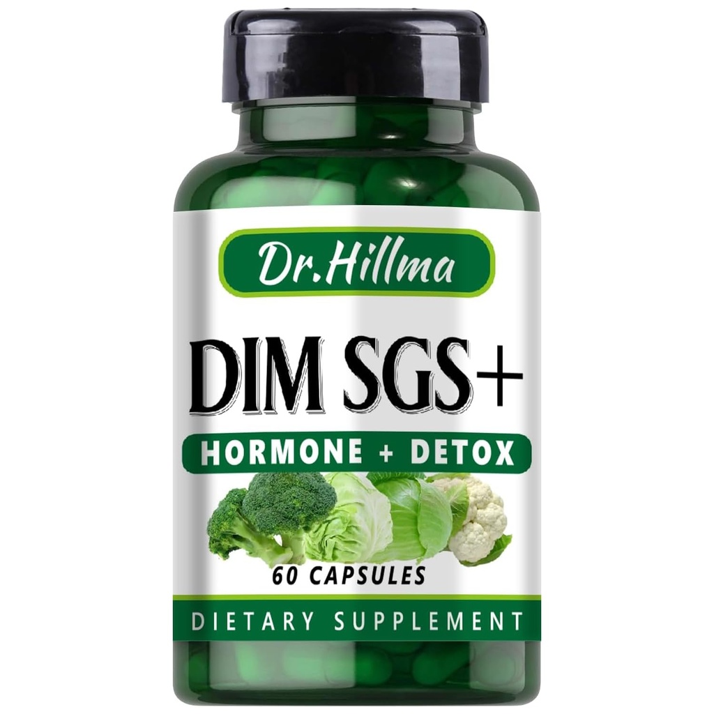 Dim Hormone Detox Supplement 200Mg Diindolylmetan oppfordrer til normal østrogen Supplement for kvinner, Hormonal Acne Hot Flashes Supplements, Menopause Support, fremmer avgift (60Capsules)