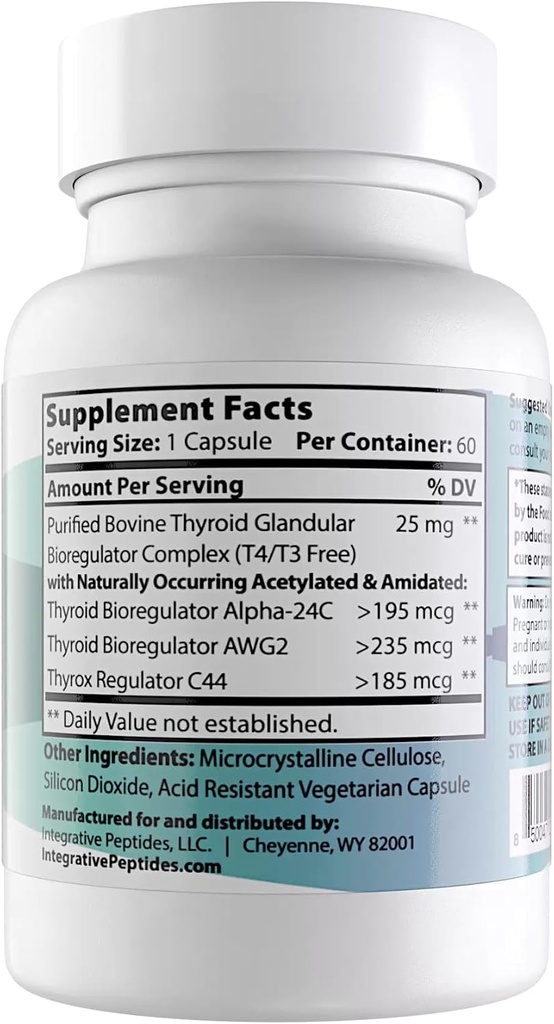Integrative Peptides Thyrop Thyroid støtte supplement, 60 kapsler