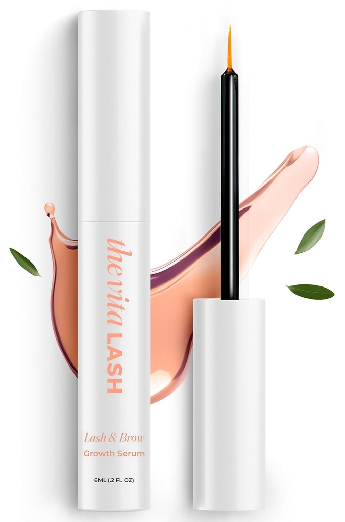 Øyefrakk & Brow Enhancering Serum | Avansert Lash Growth Serum for Fuller, Longer Eyelashes & Thicker Brows Vegan, Hydrating Lash Serum, 6 ml - 2 fl oz