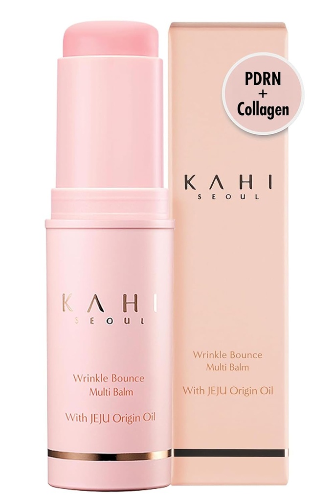 KAHI Wrinkle Bounce Multi Balm Stick | PDRN Collage Wrinkle Stick  Korean Korean hudpleie |All-in-One Hydrating Lip Balm Eye Cream Neck Creme Make Up Base & Face Mist Moisture Balm