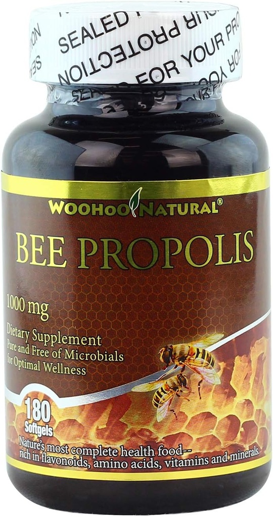 Woohoo Naturlig 5-i-1 Bee Propolis 1000 Mg - 180 Softgels (1)