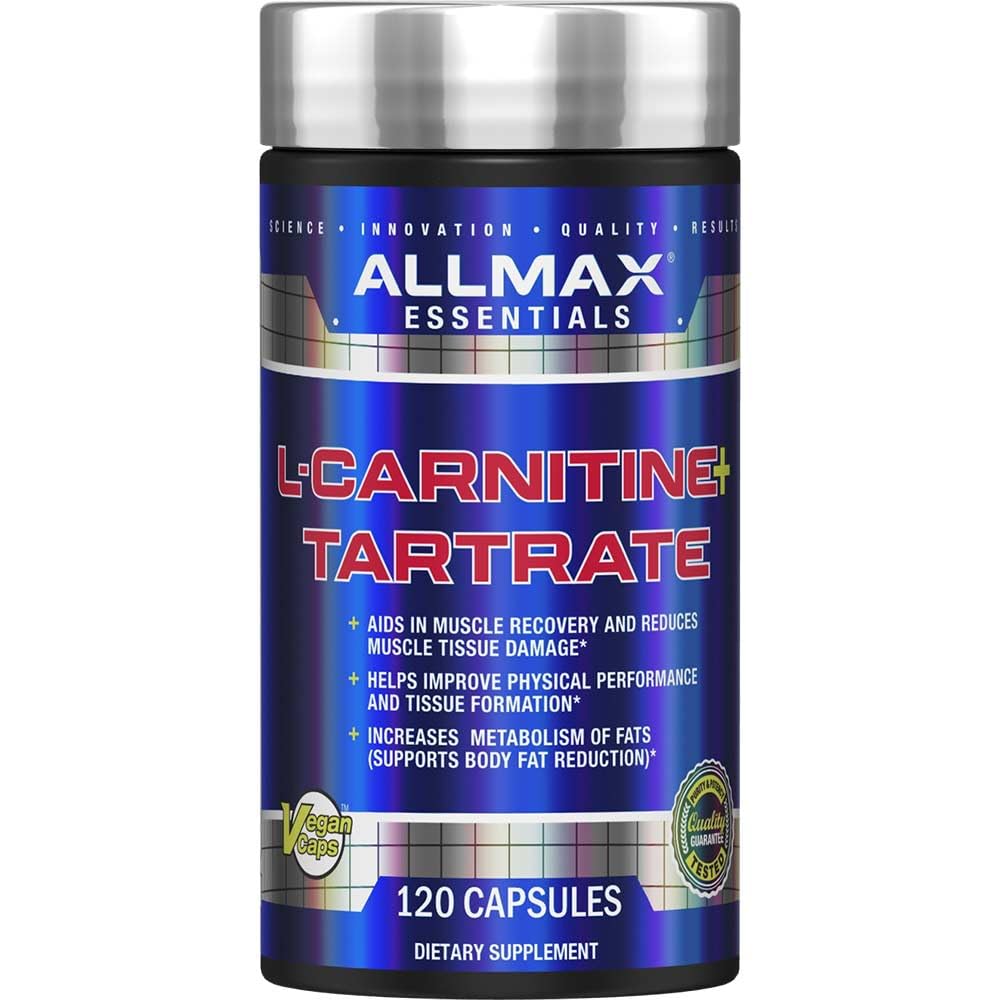 ALLMAX ernæring L-karnitin + Tartrat, 120 kapsler