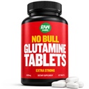 \"No Bull\" L-Glutamin tabletter, ren L Glutamin piller, ikke GMO, L Glutamin Supplement, naturlig vegetarvennlig og glutenfri, 1000 mg