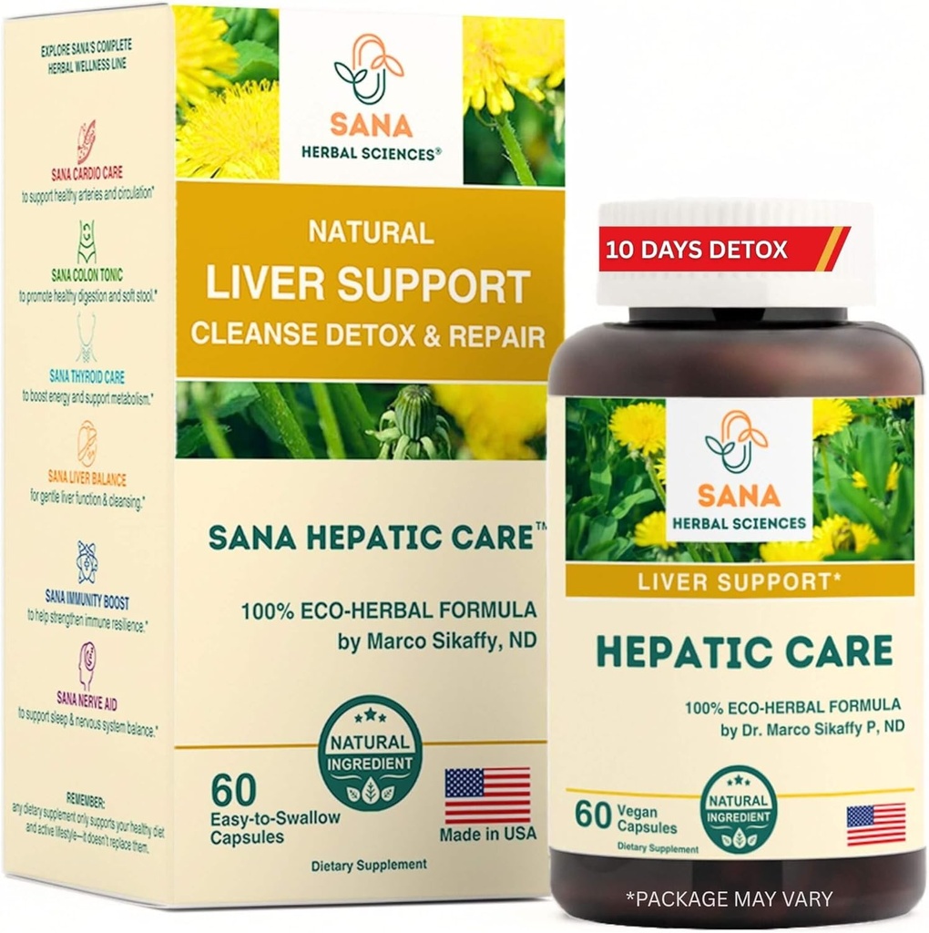 Active Liver Cleanse & Detox – 1800mg Herbal formel med organisk melk Thistle, Turmeric & Dandelion Root – støtter fettlever Repair & daglig lever helse – av Sana Herbal