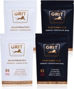 Ernæring Bites Sampler Pack | 23-26g Protein | Høy energi pre-arbeid og felles støtte kosttilskudd | Muskel-bygging og utholdenhet | Glutenfri, keto, ingen soya | GRIT supermat (60g, 4 pakke)