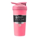 BlenderBottle Sport Isolert rustfritt stål Shaker flaske med Wire Whisk, 24-Ounce, Pink - Protein Shakes & Hydration for åleter & Fitness Entusiasts, enkel blanding, holder drinker kalde, låsbare Lid