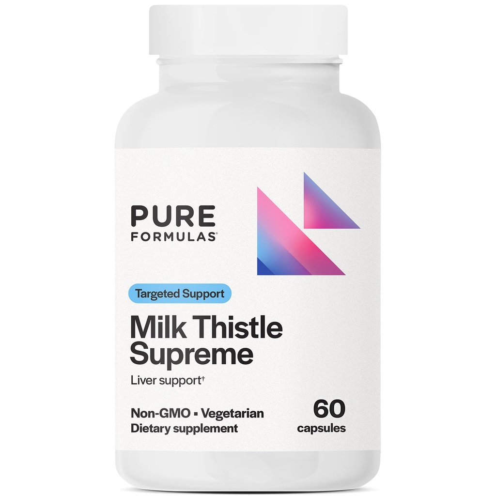 PureFormulas Melk Thistle Suverene 250 mg – Liver Helse og Antioksidant Støtte – Ikke-GMO Vegetariske kapsler – 60 Tell
