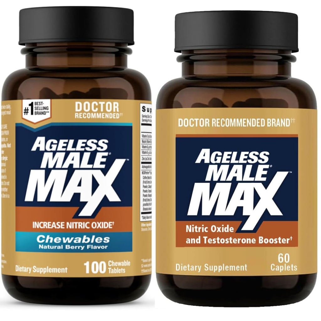 Aldersløs Mann Max Nitric Oxid Booster og Testosteron Booster for menn