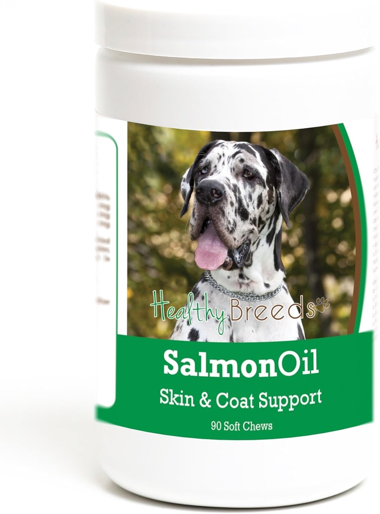 Sunn avler Great Dane Salmon Oil Myk Chews 90 greve