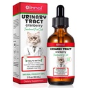 Urin Trakt for katter, Naturlig Cat Urinal Tract infeksjon behandlingsdråper - Støtter Blader, Nyrestein, Hund UTI, Cranberry Nyre Bladder Support Supplement, Kylling Flavor - 60 ml / 2.02oz