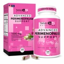 Perimenopause & Menopause Support Supplement for kvinner – Multi-Symptom Relief med svart cohosh & rød Clover Isoflavones | Ashwagandha Adaptogen & Herbal blanding | Hormon Balance Support | 120 Kapsler