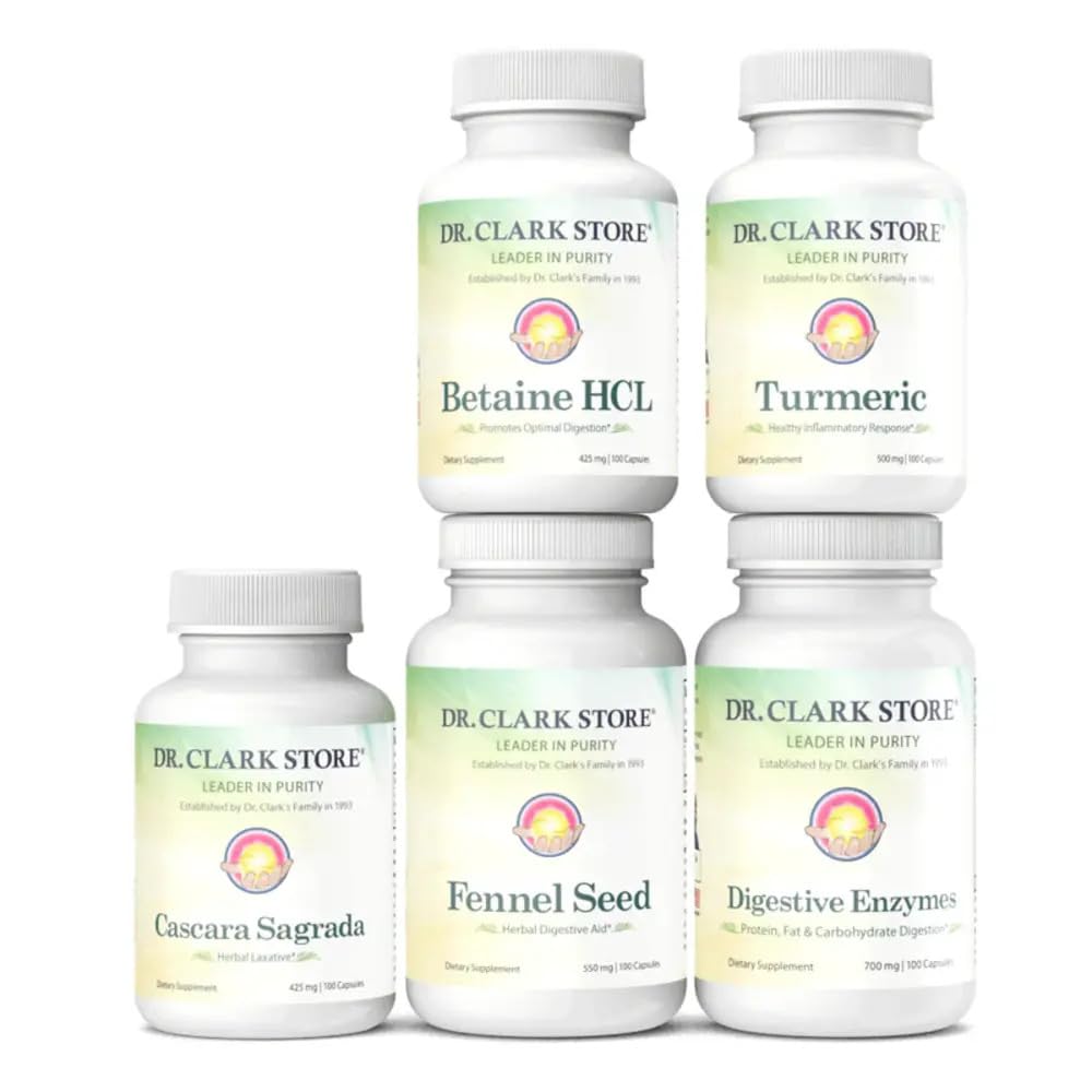 Dr. Clark Digestive Aid - Digestive kosttilskudd Colon Cleanse - Balanser Intestinale Organismer og - fremmer næringsrik absorpsjon - 17 dager Cleanse