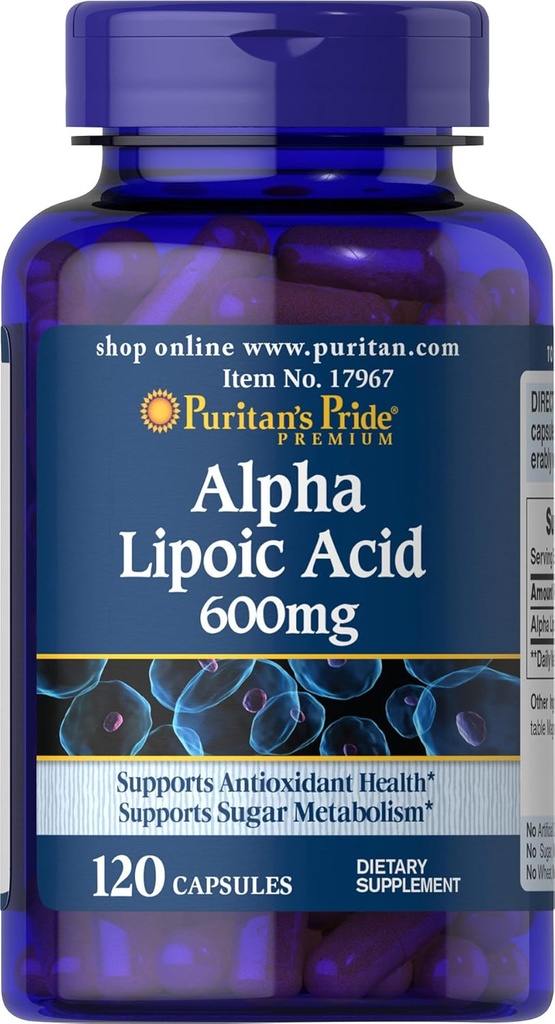 Puritans stolthet Alpha Lipoic Acid 600 mg, 120 count