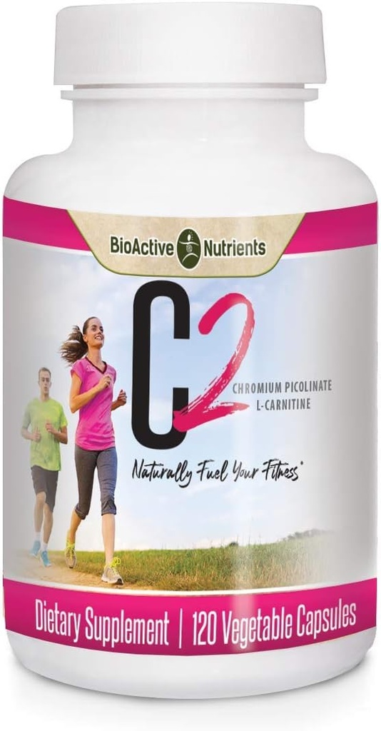 Bioaktive næringsstoffer C2-kromium Picolinat med L-karnitin å hjelpe metabolisme av fett og karbohydrater - 120 grønnsaker kapsler - Ingen konserveringsmidler