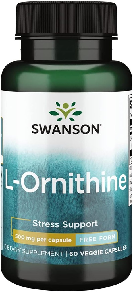Swanson L-Ornithine Amino Acid 500 Milligrams 60 Veg Kapsler